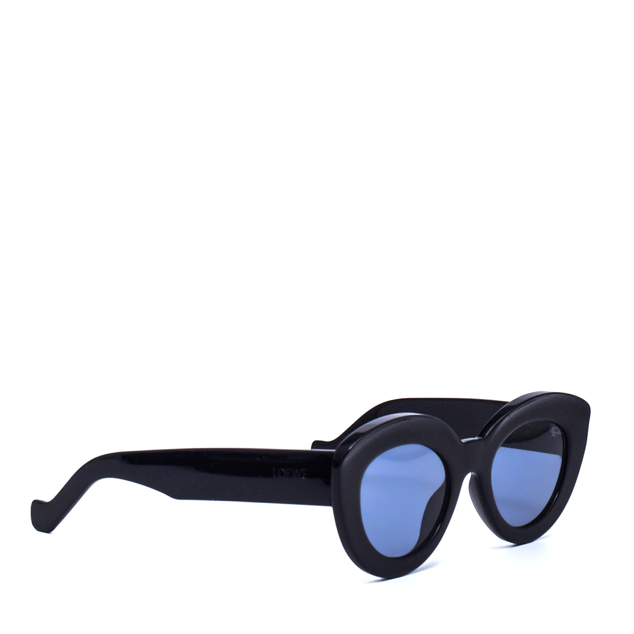 Loewe - Black Beveled Cat Eye Sunglasses